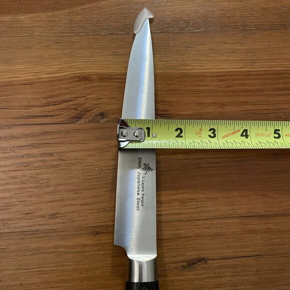 Zhen Premium Kitchen Knife 3 Layers Forged Japanese Carbon Steel 8" Blade UNUSED - Picture 6 of 13